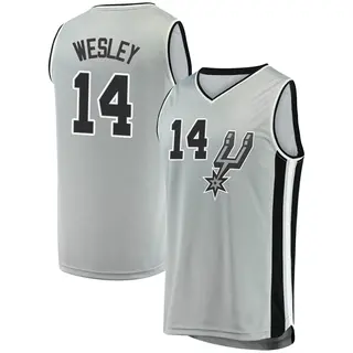 Men's Blake Wesley San Antonio Spurs Fanatics Branded Fast Break Silver Jersey - Statement Edition