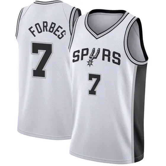 Big Tall Men s Bryn Forbes San Antonio Spurs Fanatics Branded White Fast Break Jersey Association Edition
