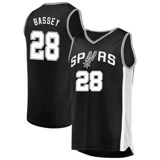Men's Charles Bassey San Antonio Spurs Fanatics Branded Fast Break Black Jersey - Icon Edition