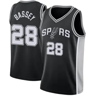 Men's Charles Bassey San Antonio Spurs Nike Swingman Black Jersey - Icon Edition