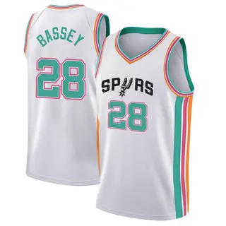 Men's Charles Bassey San Antonio Spurs Nike Swingman White 2021/22 City Edition Jersey