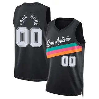 Men's Custom San Antonio Spurs Nike Swingman Black 2025/26 City Edition Jersey