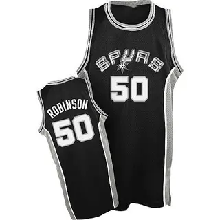 Men's David Robinson San Antonio Spurs Adidas Authentic Black Throwback Jersey