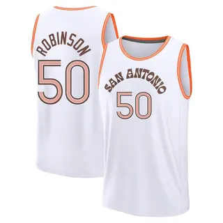 Men's David Robinson San Antonio Spurs Fanatics Branded Fast Break White 2023/24 City Edition Jersey