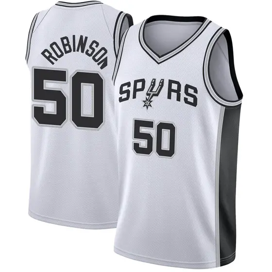 Big & Tall Men's David Robinson San Antonio Spurs Mitchell and Ness  Authentic White 1996 All Star Throwback Jersey