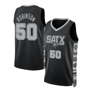 Men's David Robinson San Antonio Spurs Jordan Brand Swingman Black Statement Edition 2022/23 Jersey