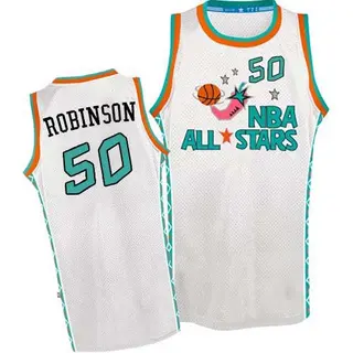 Men's David Robinson San Antonio Spurs Mitchell and Ness Authentic White 1996 All Star Throwback Jersey