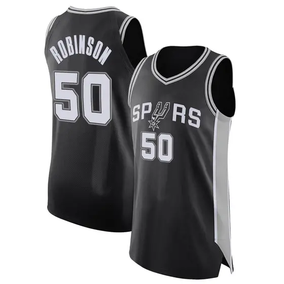 Big & Tall Men's David Robinson San Antonio Spurs Nike Authentic Black  Jersey - Icon Edition