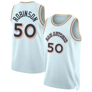 Men's David Robinson San Antonio Spurs Nike Swingman Light Blue 2024/25 City Edition Jersey