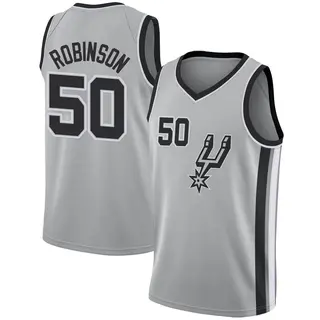 Men's David Robinson San Antonio Spurs Nike Swingman Silver Jersey - Statement Edition