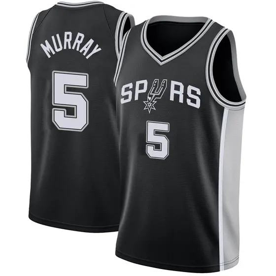 Men's Dejounte Murray San Antonio Spurs Nike Swingman Black Jersey - Icon Edition