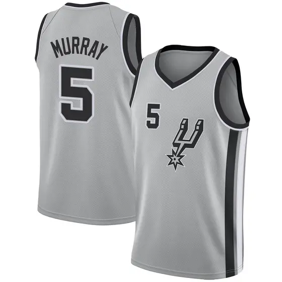 Men's Dejounte Murray San Antonio Spurs Nike Swingman Silver Jersey - Statement Edition