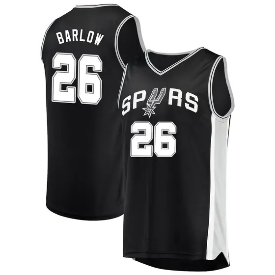 Men's Dominick Barlow San Antonio Spurs Fanatics Branded Fast Break Black Jersey - Icon Edition