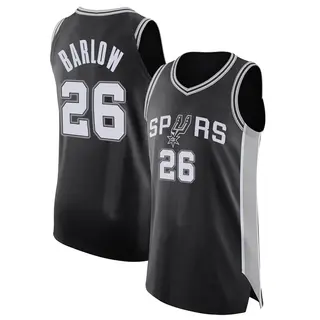 Men's Dominick Barlow San Antonio Spurs Nike Authentic Black Jersey - Icon Edition