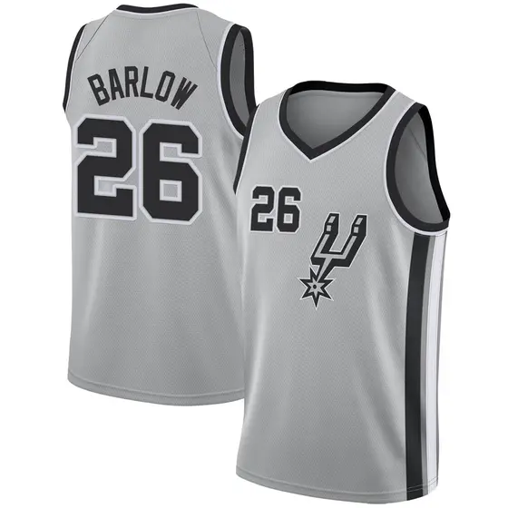 Men's Dominick Barlow San Antonio Spurs Nike Swingman Silver Jersey - Statement Edition