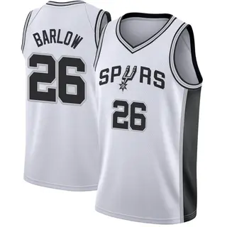 Men's Dominick Barlow San Antonio Spurs Nike Swingman White Jersey - Association Edition