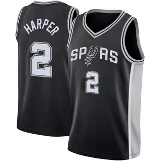 Men's Dylan Harper San Antonio Spurs Nike Swingman Black Jersey - Icon Edition