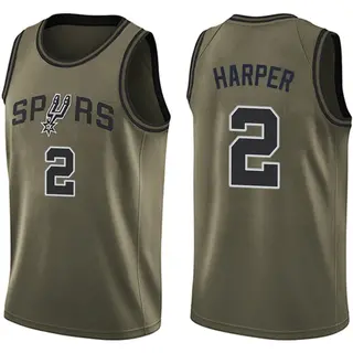 Men's Dylan Harper San Antonio Spurs Nike Swingman Green Salute to Service Jersey