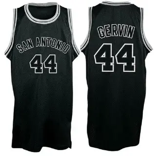 Men's George Gervin San Antonio Spurs Authentic Black Shadow Throwback Finals Patch Jersey