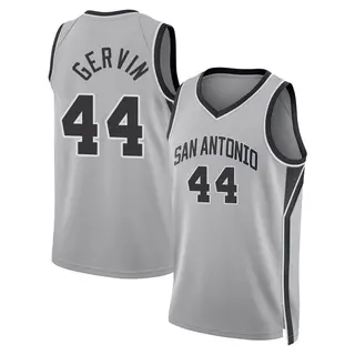Men's George Gervin San Antonio Spurs Jordan Brand Swingman Silver 2024/25 Statement Edition Jersey