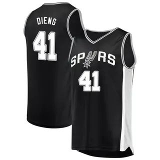 Men's Gorgui Dieng San Antonio Spurs Fanatics Branded Fast Break Black Jersey - Icon Edition