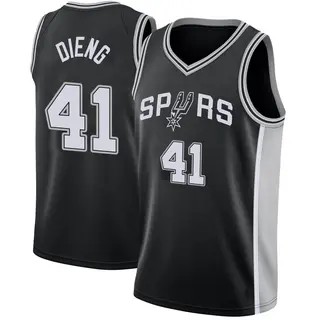 Men's Gorgui Dieng San Antonio Spurs Nike Swingman Black Jersey - Icon Edition