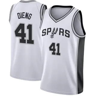 Men's Gorgui Dieng San Antonio Spurs Nike Swingman White Jersey - Association Edition