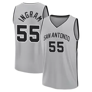 Men's Harrison Ingram San Antonio Spurs Fast Break Silver 2024/25 Statement Edition Jersey