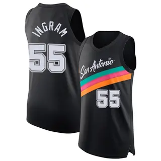 Men's Harrison Ingram San Antonio Spurs Nike Authentic Black 2025/26 City Edition Jersey