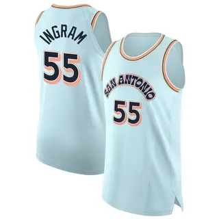 Men's Harrison Ingram San Antonio Spurs Nike Authentic Light Blue 2024/25 City Edition Jersey
