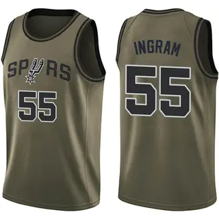 Men's Harrison Ingram San Antonio Spurs Nike Swingman Green Salute to Service Jersey