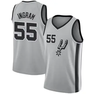 Men's Harrison Ingram San Antonio Spurs Nike Swingman Silver Jersey - Statement Edition