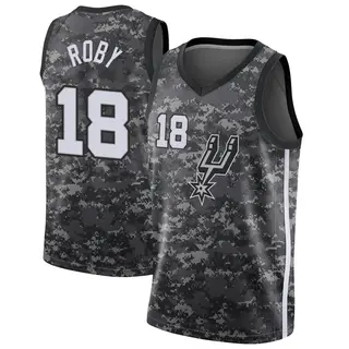 Men's Isaiah Roby San Antonio Spurs Nike Swingman Black Jersey - City Edition
