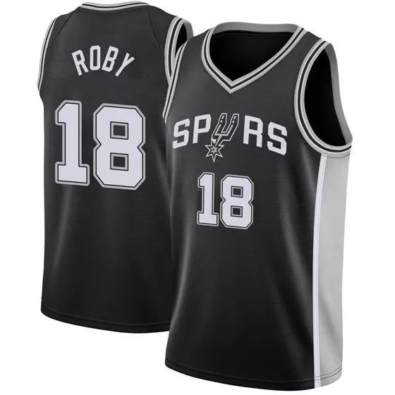Men's Isaiah Roby San Antonio Spurs Nike Swingman Black Jersey - Icon Edition