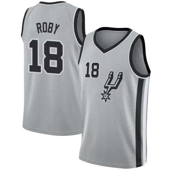 Men's Isaiah Roby San Antonio Spurs Nike Swingman Silver Jersey - Statement Edition