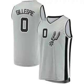 Men's Ja'Kobi Gillespie San Antonio Spurs Fanatics Branded Fast Break Silver Jersey - Statement Edition