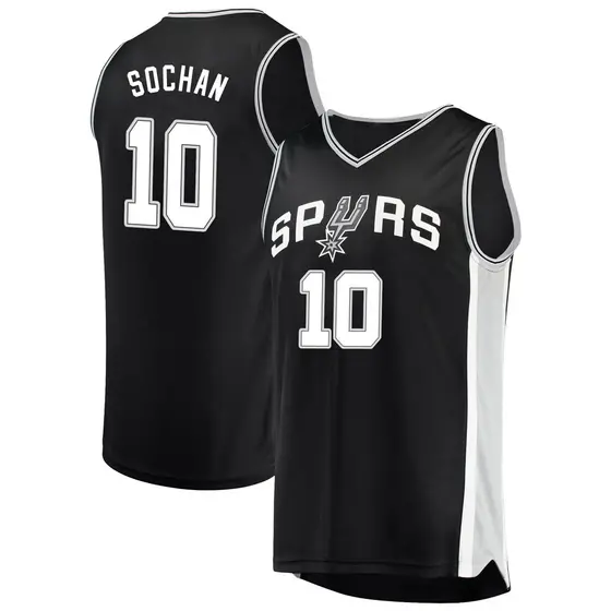 Men's Jeremy Sochan San Antonio Spurs Fanatics Branded Fast Break Black Jersey - Icon Edition