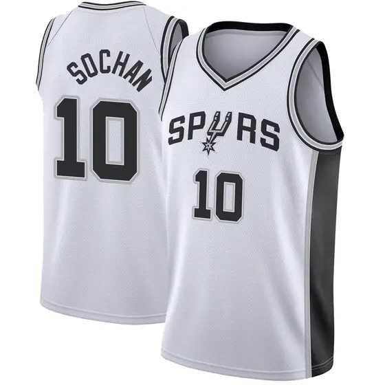 Men's Jeremy Sochan San Antonio Spurs Fanatics Branded Fast Break White Jersey - Association Edition