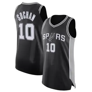 Men's Jeremy Sochan San Antonio Spurs Nike Authentic Black Jersey - Icon Edition