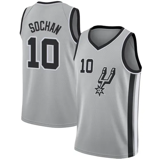 Men's Jeremy Sochan San Antonio Spurs Nike Swingman Silver Jersey - Statement Edition