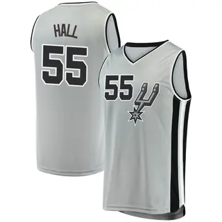 Men's Jordan Hall San Antonio Spurs Fanatics Branded Fast Break Silver Jersey - Statement Edition