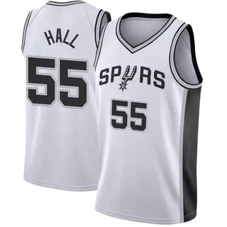 Men's Jordan Hall San Antonio Spurs Fanatics Branded Fast Break White Jersey - Association Edition