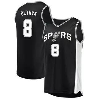 Men's Kelly Olynyk San Antonio Spurs Fanatics Branded Fast Break Black Jersey - Icon Edition