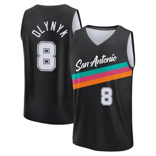 Men's Kelly Olynyk San Antonio Spurs Fast Break Black 2025/26 City Edition Jersey