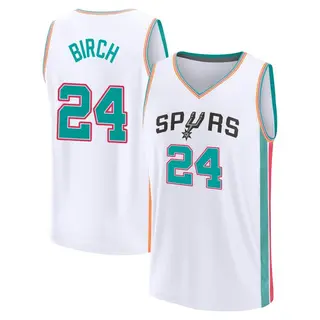 Men's Khem Birch San Antonio Spurs Fanatics Branded Fast Break White 2021/22 Replica City Edition Jersey