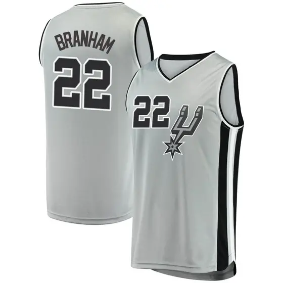 Men's Malaki Branham San Antonio Spurs Fanatics Branded Fast Break Silver Jersey - Statement Edition