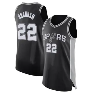 Men's Malaki Branham San Antonio Spurs Nike Authentic Black Jersey - Icon Edition