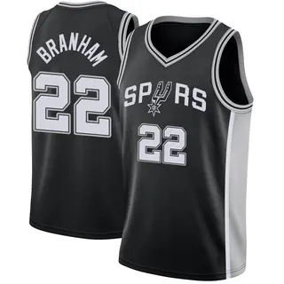 Men's Malaki Branham San Antonio Spurs Nike Swingman Black Jersey - Icon Edition