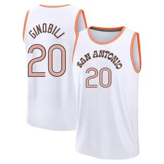 Men's Manu Ginobili San Antonio Spurs Fanatics Branded Fast Break White 2023/24 City Edition Jersey