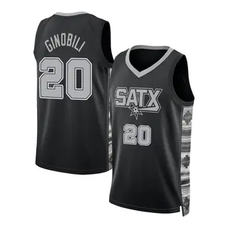 Men's Manu Ginobili San Antonio Spurs Jordan Brand Swingman Black Statement Edition 2022/23 Jersey